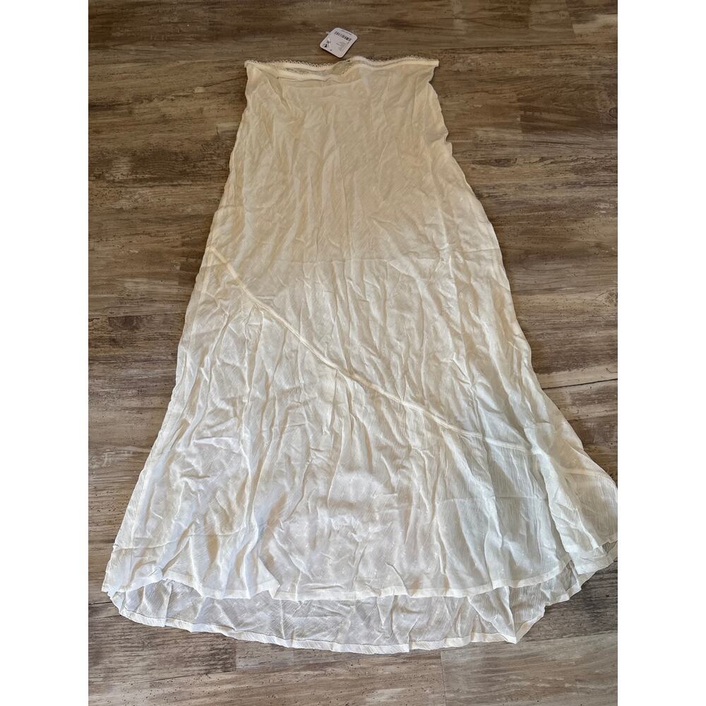 Free People Intimately NWT Cream Flowy Midi Skirt Size s Boho Lounge - Picture 1 of 1